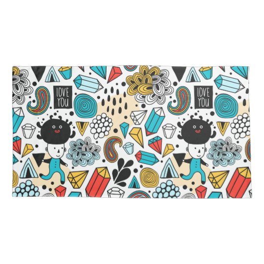 Housse D'oreillers Crazy head (Dos)