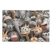 Housse D'oreillers Crazy Wildlife Group (Dos-gauche)