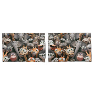 Housse D'oreillers Crazy Wildlife Group