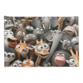 Housse D'oreillers Crazy Wildlife Group (Dos-Droit)