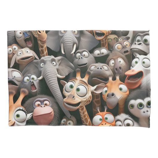 Housse D'oreillers Crazy Wildlife Group (devant-gauche)