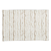 Housse D'oreillers Cream Brown Stripes (devant-Droit)