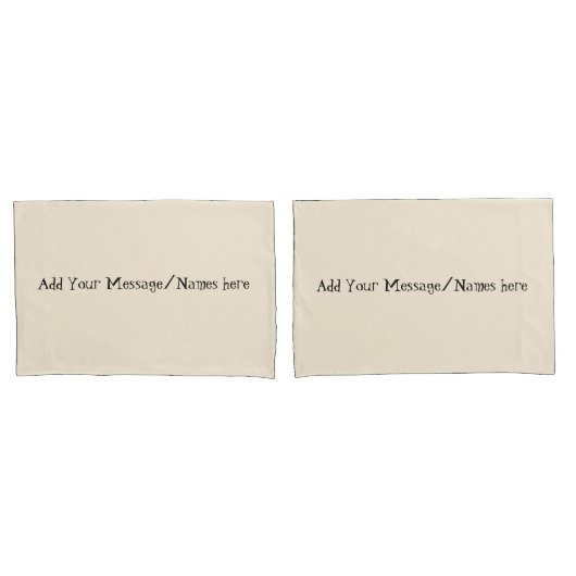 Housse D'oreillers Cream Personalized Pillowcases – Custom Name Beddi (devant-Set)