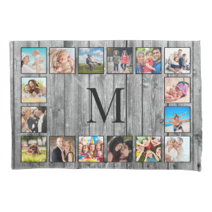 Housse D'oreillers Create Your Custom Photo Collage Rustic Farmhouse