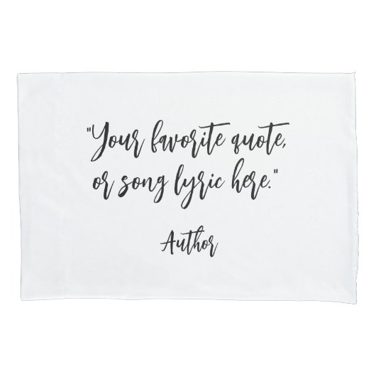 Housse D'oreillers Créez votre propre devis de calligraphie (devant)