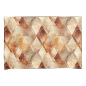 Housse D'oreillers Crème Bourgogne Rouge Triangles Or Noël (devant-Droit)