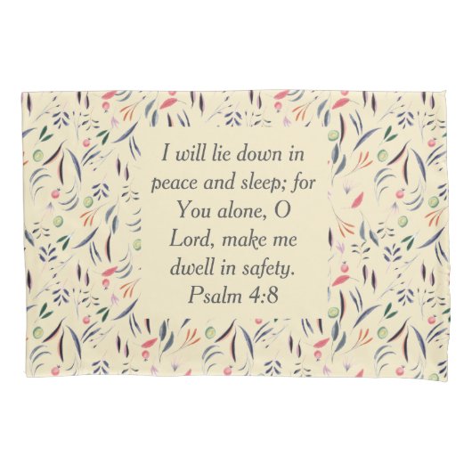 Housse D'oreillers Crème FLORALE | Sécurité du sommeil de paix | Chri (devant)