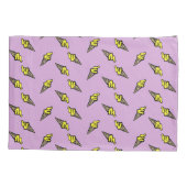 Housse D'oreillers Crème glacée jaune sur violet (Dos)