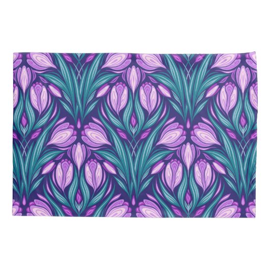 Housse D'oreillers Crocus printaniers (Dos)