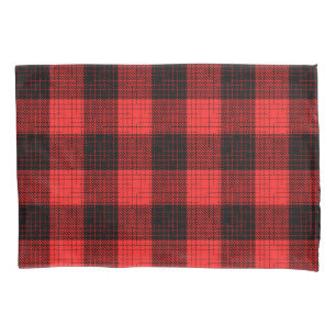 Housse D'oreillers  Croix à carreaux rouge et noir Buffalo