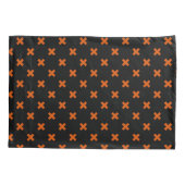 Housse D'oreillers Croix orange sur le noir (Dos)