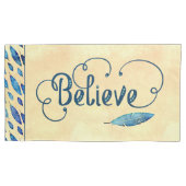 Housse D'oreillers CROYEZ ・ RÊVE ・ SPARKLE ・ INSPIRE Typographie (devant-gauche)