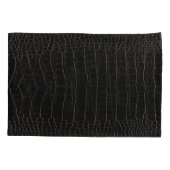 Housse D'oreillers Cuir de crocodile luxueux : texture textile. (Dos)