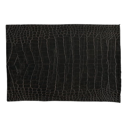 Housse D'oreillers Cuir de crocodile luxueux : texture textile. (devant)