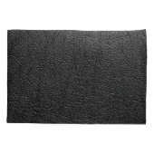 Housse D'oreillers Cuir noir : texture de closeup transparente. (Dos)