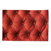 Housse D'oreillers Cuir rouge texturé : Détails du matériau (Dos)