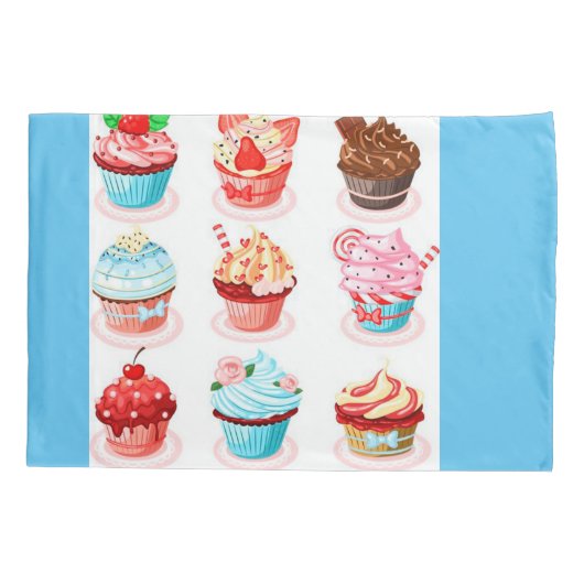 Housse D'oreillers Cupcakes (Dos)