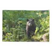 Housse D'oreillers Curieux ours noir (Dos-gauche)