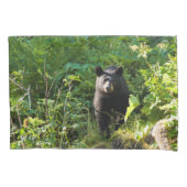 Housse D'oreillers Curieux ours noir (devant-gauche)