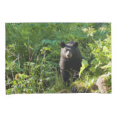 Housse D'oreillers Curieux ours noir (devant-Droit)