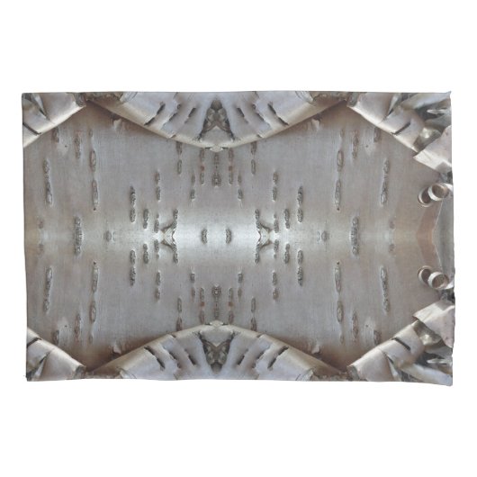 Housse D'oreillers Curly Birch Bark Tree Rustic Pillowcase (devant)