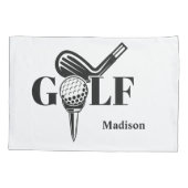 Housse D'oreillers Custom Name Golf (Dos)