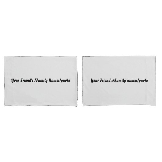 Housse D'oreillers Custom Name Off White Pillowcases – Personalized  (devant-Set)