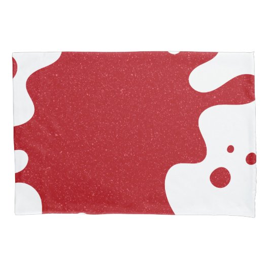 Housse D'oreillers Custom Tomato Red & White Splash Pillowcase (devant)