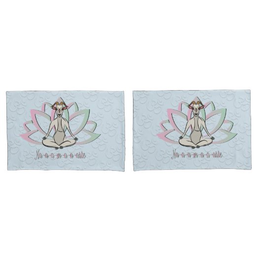 Housse D'oreillers CUT CHÈQUE YOGA | Namaste GetYerGoat™ (devant-Set)
