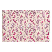 Housse D'oreillers Cute Animaux Danse Rose Nom du Motif (Dos-gauche)
