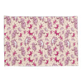 Housse D'oreillers Cute Animaux Danse Rose Nom du Motif (Dos-Droit)