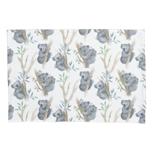 Housse D'oreillers Cute Animaux Koala Coussin Coque (devant)