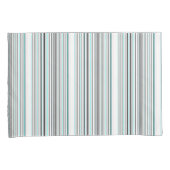 Housse D'oreillers Cute aqua gray stripes (devant-Droit)
