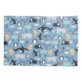 Housse D'oreillers Cute Arctic Animaux Motif sans couture (Dos)