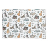 Housse D'oreillers Cute Cats Girls Kitten Coussin ensemble Coque (devant-gauche)