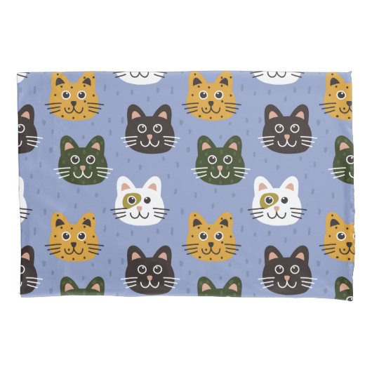 Housse D'oreillers Cute Cats Motif caricature chatons (devant)