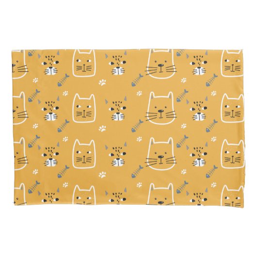 Housse D'oreillers Cute chats Motif moderne (devant-gauche)