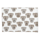 Housse D'oreillers Cute chocolat Labrador Retriever Chien Aquarelle (devant-gauche)