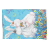 Housse D'oreillers Cute Couple Bunny Coussin Coque (devant)