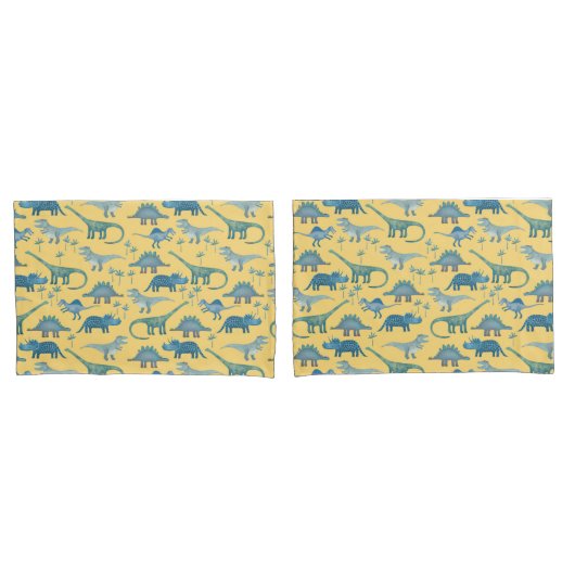 Housse D'oreillers Cute Dinosaur (devant-Set)