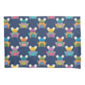 Housse D'oreillers Cute Frog Pattern on Blue (devant)