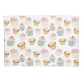Housse D'oreillers Cute Girly Motif Cupcake (devant)