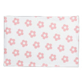 Housse D'oreillers Cute Girly rose blanc marguerite (Dos-gauche)