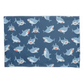 Housse D'oreillers Cute Great White Sharks Motif Océan (devant-gauche)