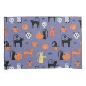 Housse D'oreillers Cute Halloween Chat Éffrayant pourpre (devant-Droit)