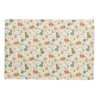 Housse D'oreillers Cute Hand Drawn Spring Bunnies Pillowcase