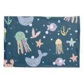 Housse D'oreillers Cute Marine Vie Motif sans joint (Dos)