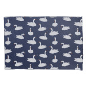 Housse D'oreillers Cute Modern Blue Swan Pattern Pillowcase (devant)