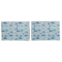 Cute Motif de dinosaure bleu préhistorique