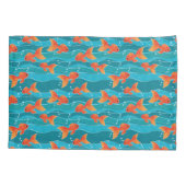 Housse D'oreillers Cute Motif de natation Goldfish & Water (Dos)